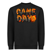 Black game day basketball leopard Heavyweight Sweatshirt - Zillion Design Studio