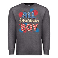 Charcoal Heather all american boy Premium Sweatshirt - MaliasSmallBusiness