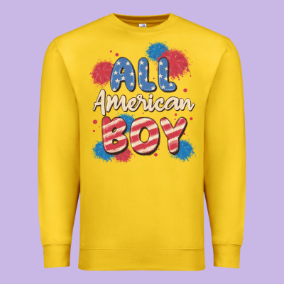 All American Boy Premium Sweatshirt Designed By Maliassmallbusiness