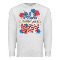 Oatmeal Heather all american boy Premium Sweatshirt - MaliasSmallBusiness