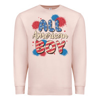 Pale Pink all american boy Premium Sweatshirt - MaliasSmallBusiness