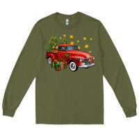 Army Green christmas truck Long Sleeve Tee - FaDigitalArtStudio