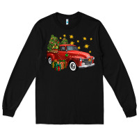 Black christmas truck Long Sleeve Tee - FaDigitalArtStudio