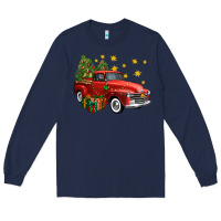 Navy christmas truck Long Sleeve Tee - FaDigitalArtStudio