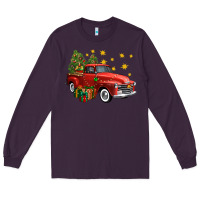 Plum christmas truck Long Sleeve Tee - FaDigitalArtStudio