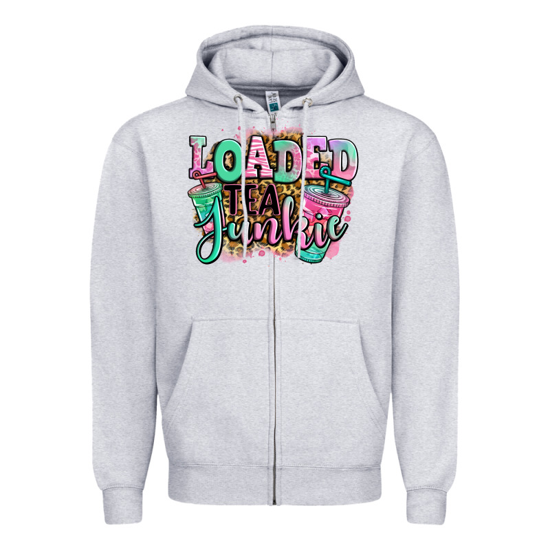 Loaded Tea Junkie Zipper Hoodie by Jasminsmagicworld | Teevron