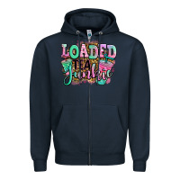 Navy loaded tea junkie Zipper Hoodie - Jasminsmagicworld