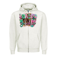 Oatmeal Heather loaded tea junkie Zipper Hoodie - Jasminsmagicworld