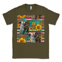 Army Green two cute heifers seamless pattern Classic Tee - HRA Design Shop