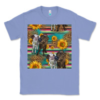 Colony Blue two cute heifers seamless pattern Classic Tee - HRA Design Shop