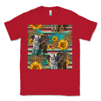 Red two cute heifers seamless pattern Classic Tee - HRA Design Shop