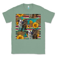 Sage two cute heifers seamless pattern Classic Tee - HRA Design Shop