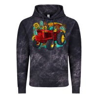 Cloud Black western tractor Vintage Hoodie - texasbilliewilder