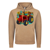 Vintage Coffee western tractor Vintage Hoodie - texasbilliewilder