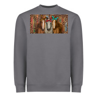Storm Horses with serape and leopard Heavyweight Sweatshirt - RanaPortraitStore
