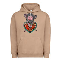 Pigment Burro baby pig with leopard heart Urban Hoodie - BarkalooDesign
