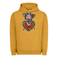 Pigment Peanut Butter baby pig with leopard heart Urban Hoodie - BarkalooDesign