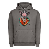 Pigment Tornado baby pig with leopard heart Urban Hoodie - BarkalooDesign