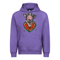 Tulip baby pig with leopard heart Urban Hoodie - BarkalooDesign