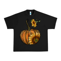 Black pumpkin with sunflower Urban Heavy Tee - RanaPortraitStore