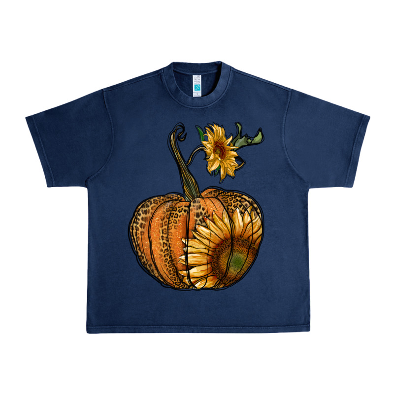 Pumpkin With Sunflower Urban Heavy Tee by RanaPortraitStore | Teevron
