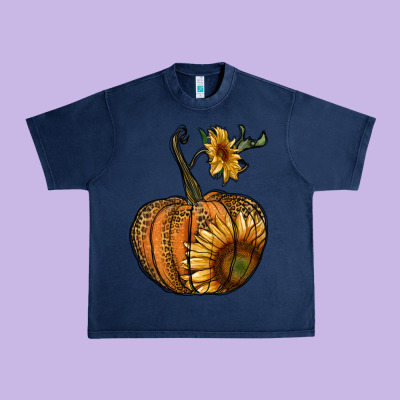Pumpkin With Sunflower Urban Heavy Tee Designed By Ranaportraitstore