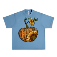 Pebble Blue pumpkin with sunflower Urban Heavy Tee - RanaPortraitStore