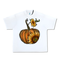 White pumpkin with sunflower Urban Heavy Tee - RanaPortraitStore