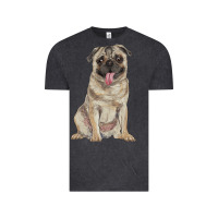 Vintage Black pug Vintage Tee - RanaPortraitStore