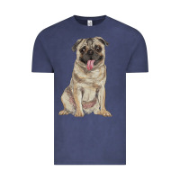 Vintage Denim pug Vintage Tee - RanaPortraitStore