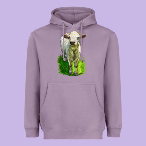 Charolais Heifer Heavyweight Hoodie Designed By Lillyallendesigns