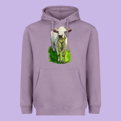 Charolais Heifer Heavyweight Hoodie Designed By Lillyallendesigns
