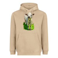 Mushroom Charolais Heifer Heavyweight Hoodie - LillyAllenDesigns