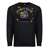 Black mardi gras social club Premium Sweatshirt - MaliasSmallBusiness