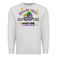 Dove Grey mardi gras social club Premium Sweatshirt - MaliasSmallBusiness