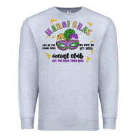 Heather Grey mardi gras social club Premium Sweatshirt - MaliasSmallBusiness