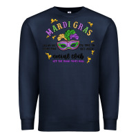 Navy mardi gras social club Premium Sweatshirt - MaliasSmallBusiness