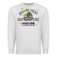 Oatmeal Heather mardi gras social club Premium Sweatshirt - MaliasSmallBusiness