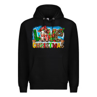 Black love christmas cow Premium Hoodie - MaliasSmallBusiness