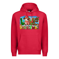 Cardinal love christmas cow Premium Hoodie - MaliasSmallBusiness