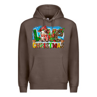 Coffee love christmas cow Premium Hoodie - MaliasSmallBusiness