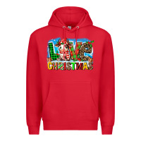 Red love christmas cow Premium Hoodie - MaliasSmallBusiness