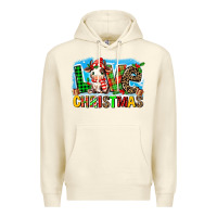 Sandshell love christmas cow Premium Hoodie - MaliasSmallBusiness