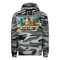Slate Camo love christmas cow Premium Hoodie - MaliasSmallBusiness