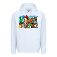 White love christmas cow Premium Hoodie - MaliasSmallBusiness