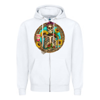 White western skeleton coffee sunflowers Zipper Hoodie - Artiststas