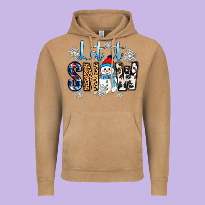 Let It Snow Vintage Hoodie Designed By Zillion Design Studio