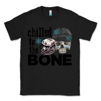 Black Chilled to the bone skull winter Classic Tee - FaDigitalArtStudio