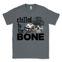 Charcoal Heather Chilled to the bone skull winter Classic Tee - FaDigitalArtStudio