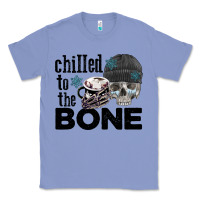 Colony Blue Chilled to the bone skull winter Classic Tee - FaDigitalArtStudio